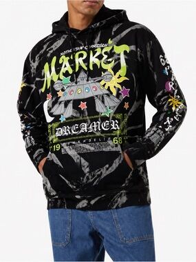 Market Funkadelic Space Arch Hoodie in Cotton-fleece